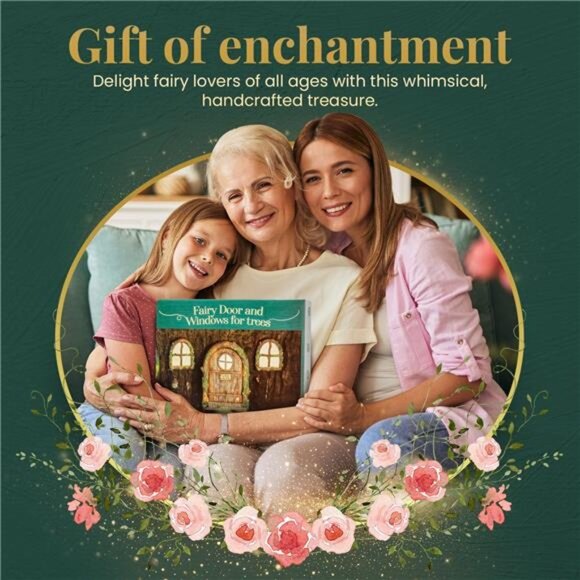 Fairy Garden Kit, Fairy Door, Fairy Door and Windows for Trees, Tree Stump Decor - Picture 2 of 7